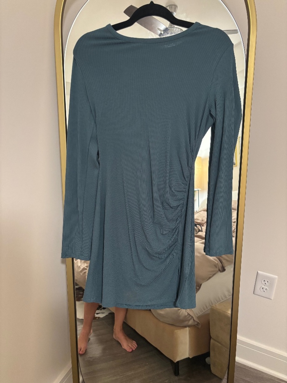 Women's Blue and Green Dress